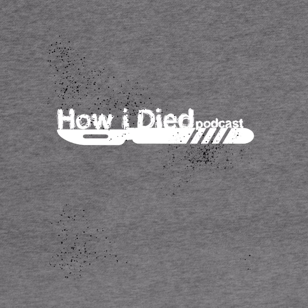 How i Died white scalpel main logo for stickers by Audiohm Media